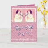 Geburtstag meiner Zwillingsschwester Karte (Gelbe Blume)