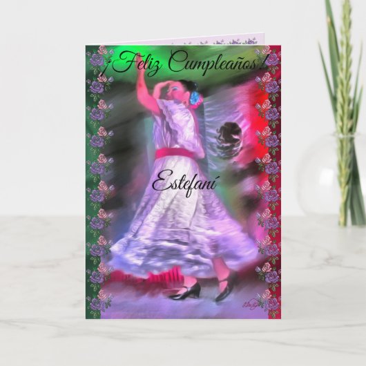 Geburtstag Mexican Dancer 0175 Karte (Vorderseite)
