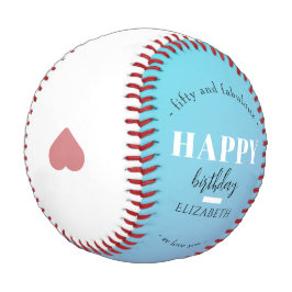 Geburtstag Minimalistisches Design in Pastellfarbe Baseball