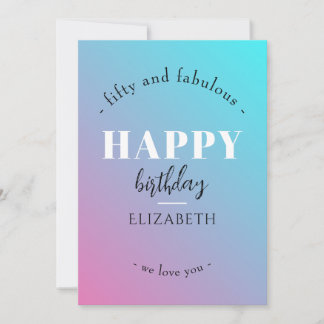 Geburtstag Minimalistisches Design in Pastellfarbe Einladung