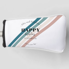Geburtstag Minimalistisches Design in Pastellfarbe Golf Headcover