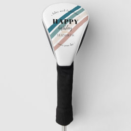 Geburtstag Minimalistisches Design in Pastellfarbe Golf Headcover