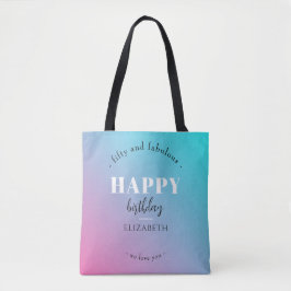 Geburtstag Minimalistisches Design in Pastellfarbe Tasche
