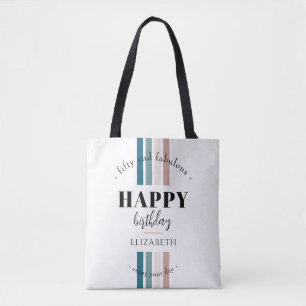 Geburtstag Minimalistisches Design in Pastellfarbe Tasche
