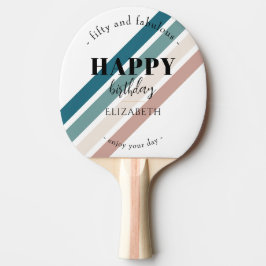 Geburtstag Minimalistisches Design in Pastellfarbe Tischtennis Schläger