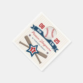 GEBURTSTAG MIT BASEBALL UND SCHLÄGERN SERVIETTE (Ecke)
