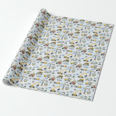 Geburtstag mit Baulastwagen  Geschenkpapier (Ungerollt)