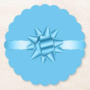 Geburtstag mit blauer Schleife Untersetzer