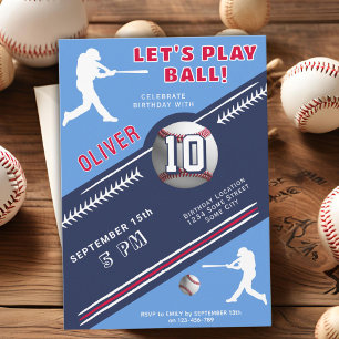 Geburtstag mit dem Thema moderner Baseballspieler Einladung