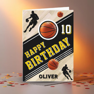 Geburtstag mit dem Thema moderner Basketballspiele Karte
