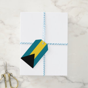 Geburtstag mit der Flagge der Bahamas-Inseln Geschenkanhänger