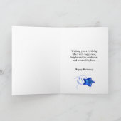 Geburtstag mit Discoball und Regenbogen der Sterne Karte (Innenseite)