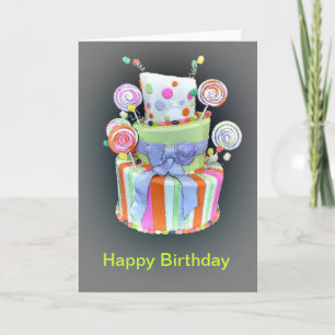 Geburtstag mit einem fantastischen Kuchen Karte
