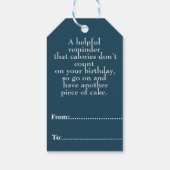 Geburtstag mit einem Wunsch feiern Geschenkanhänger (Rückseite)