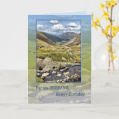 Geburtstag mit einer Bergwelt Karte (Gelbe Blume)