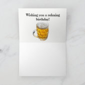 Geburtstag mit einer Runde Bierkarte Karte (Innenseite)