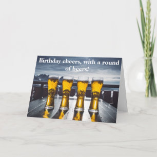 Geburtstag mit einer Runde Bierkarte Karte