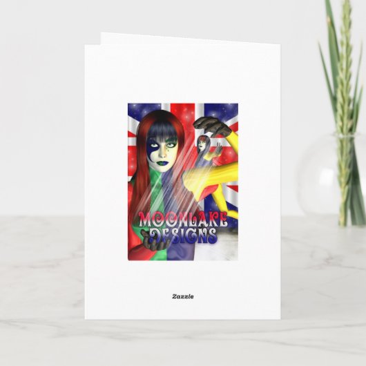 Geburtstag mit Feen und Drachen Karte (Rückseite)