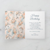 Geburtstag mit floralem Delfin Karte (Innenseite)