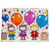 Geburtstag mit Freunden Große Geschenktüte (Vorderseite)