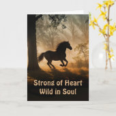 Geburtstag mit Galloping Wildes Pferd Zeitloser Ge Karte (Gelbe Blume)