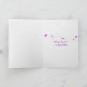 Geburtstag mit Gartentee des persönlichen Namens Karte (Innenseite)