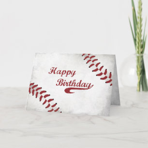 Geburtstag mit großem Grunge Baseball Sport Karte