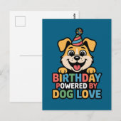 Geburtstag mit Hundeliebe-Design Postkarte (Vorne/Hinten)