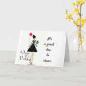 **GEBURTSTAG MIT IHNEN TEILEN** GEBURTSTAGMÄDCHEN KARTE (Gelbe Blume)