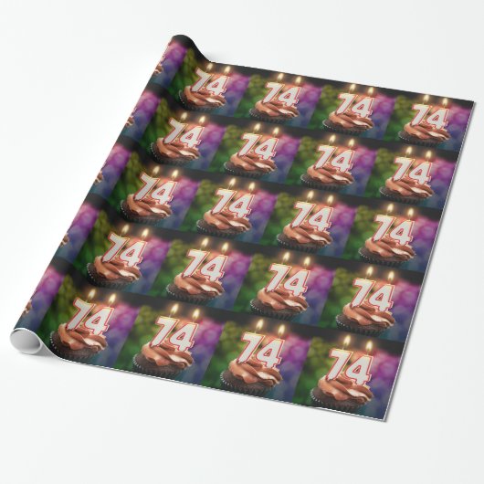 Geburtstag mit Kerzen Geschenkpapier (Ungerollt)