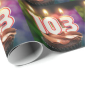 Geburtstag mit Kerzen Geschenkpapier (Rolleneckpunkt)