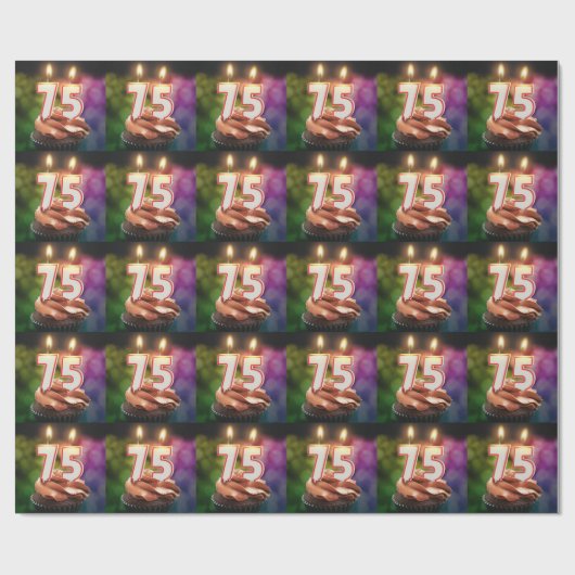 Geburtstag mit Kerzen Geschenkpapier (Flach)