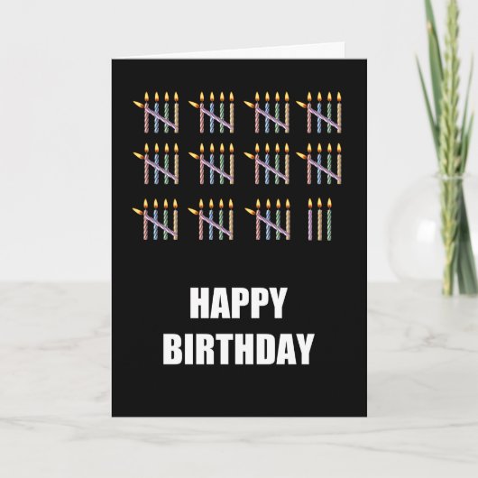 Geburtstag mit Kerzen Karte (Vorderseite)