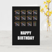 Geburtstag mit Kerzen Karte (Gelbe Blume)