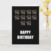Geburtstag mit Kerzen Karte (Gelbe Blume)
