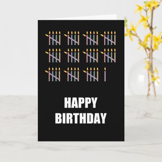 Geburtstag mit Kerzen Karte (Gelbe Blume)