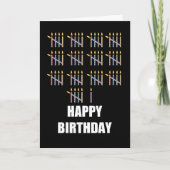 Geburtstag mit Kerzen Karte (Vorderseite)