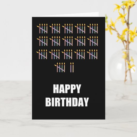 Geburtstag mit Kerzen Karte (Gelbe Blume)