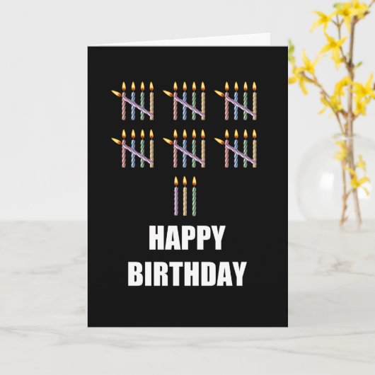 Geburtstag mit Kerzen Karte (Gelbe Blume)