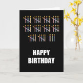 Geburtstag mit Kerzen Karte (Gelbe Blume)