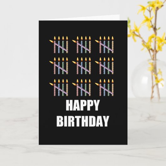 Geburtstag mit Kerzen Karte (Gelbe Blume)