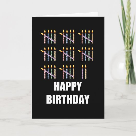 Geburtstag mit Kerzen Karte (Vorderseite)