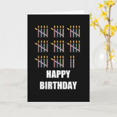Geburtstag mit Kerzen Karte (Gelbe Blume)