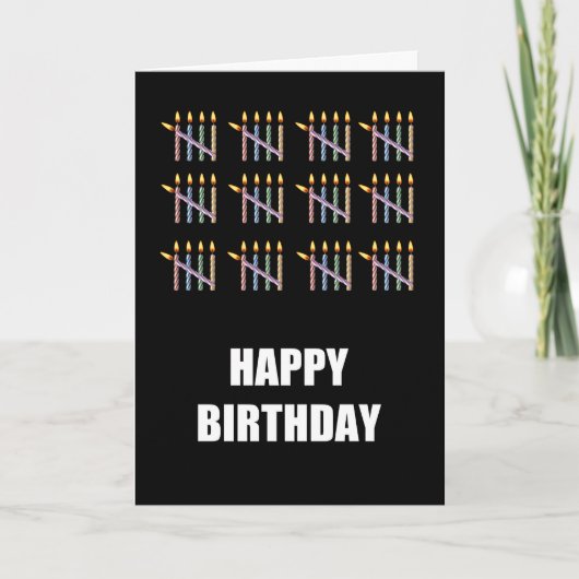 Geburtstag mit Kerzen Karte (Vorderseite)
