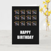Geburtstag mit Kerzen Karte (Gelbe Blume)