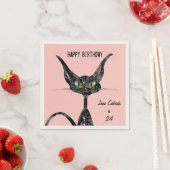 Geburtstag mit Kitty Serviette (Beispiel)