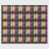 Geburtstag mit Kuchen und Kerzen Geschenkpapier (Flach)