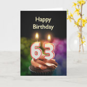 Geburtstag mit Kuchen und Kerzen Karte (Gelbe Blume)