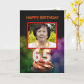 Geburtstag mit Kuchen und Kerzen Karte (Gelbe Blume)