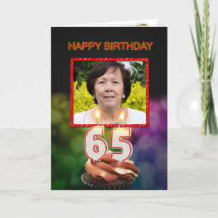 Geburtstag mit Kuchen und Kerzen Karte